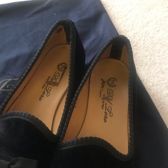 [Del Toro] black velvet shoes with bow tie - Picture 5 of 6